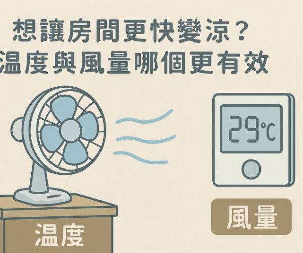 想讓房間更快變涼？溫度與風量哪個更有效？
